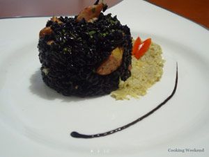 Arroz com alcachofras.