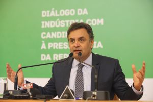 Aécio Neves, nesta quarta-feira em Brasília.