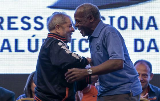 Lula e o ator Danny Glover.