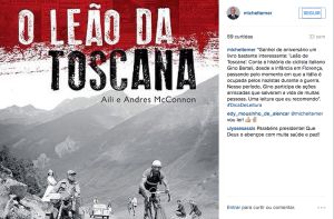 Reprodução da publicação de Temer no Instagram.