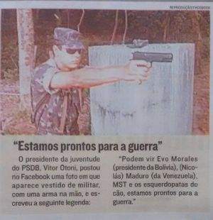 Nota publicada no jornal A Tribuna de Vitória no dia 30 de agosto de 2015.