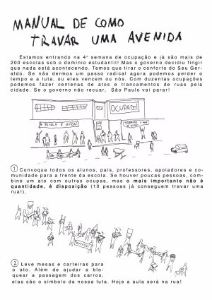 Manual de como travar uma avenida, do coletivo O Mal Educado.