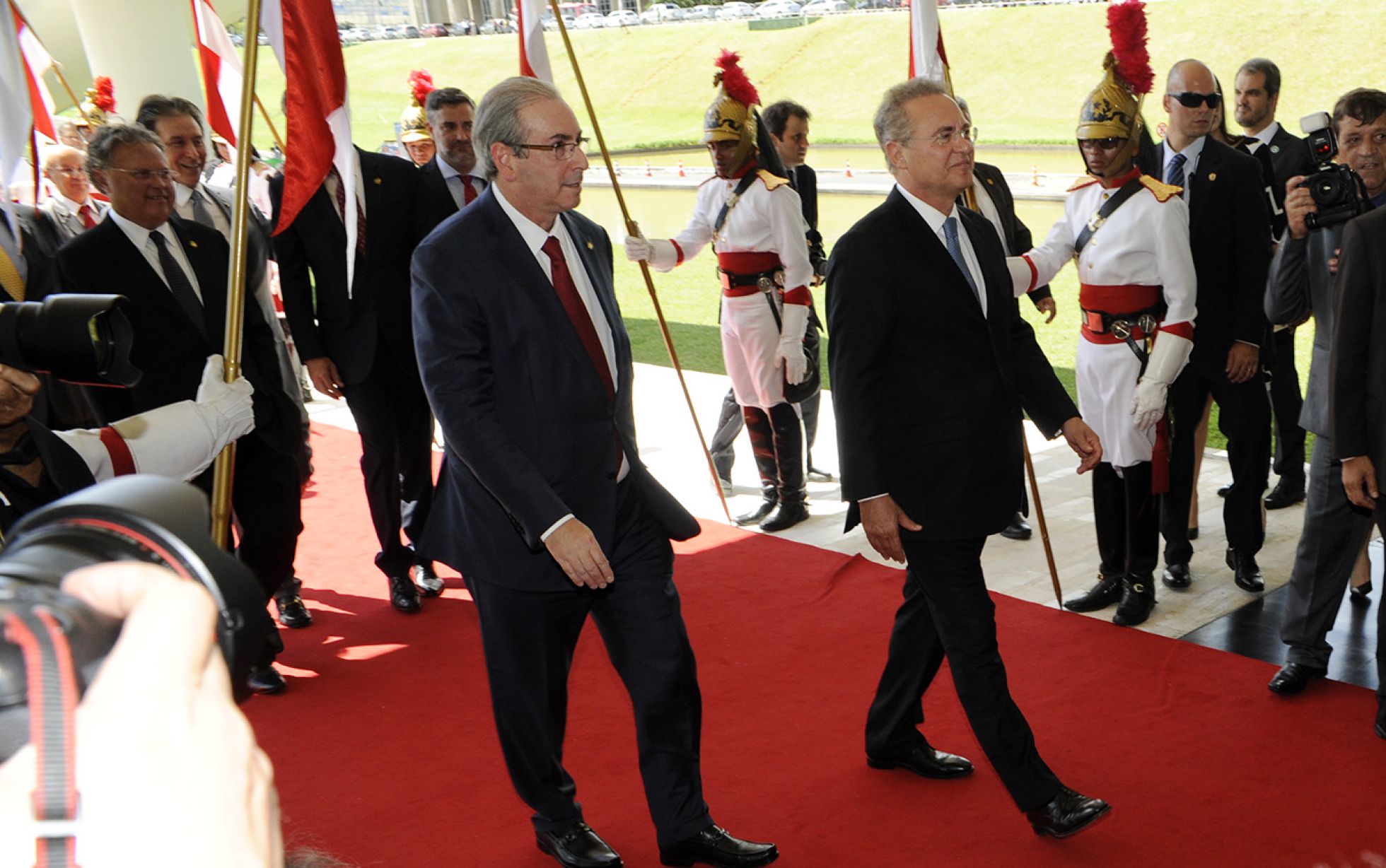 Cunha e Calheiros no Congresso, no dia 2. Cunha e Calheiros no Congresso, no dia 2.