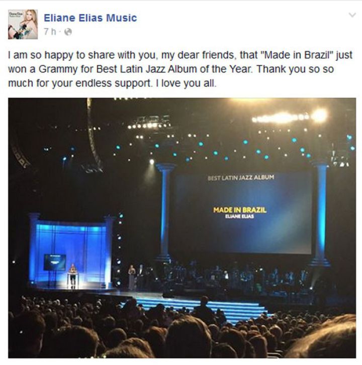 Eliane Elias, a pianista brasileira premiada no Grammy 2016 Eliane Elias, a pianista brasileira premiada no Grammy 2016
