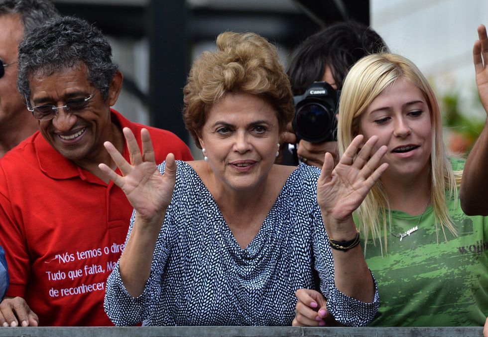 Dilma, no sábado em São Bernardo do Campo, quando visitou Lula.