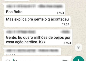 “Quero milhões de beijos por essa ação heroica”, disse o capitão