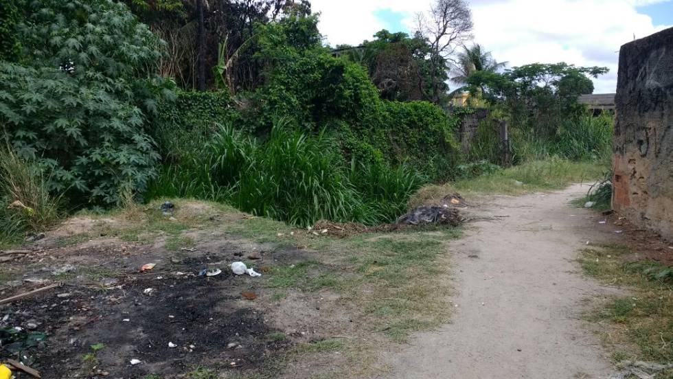 Local onde a vítima foi estuprada por cerca de dez homens.