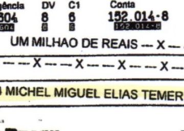 Cheque de 1 milhão de reais para Temer joga holofotes em ação do TSE