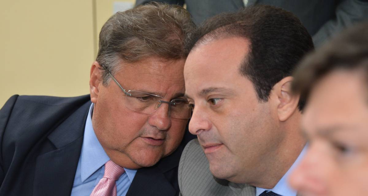 O ministro Geddel Vieira e o deputado Andr&eacute; Moura.