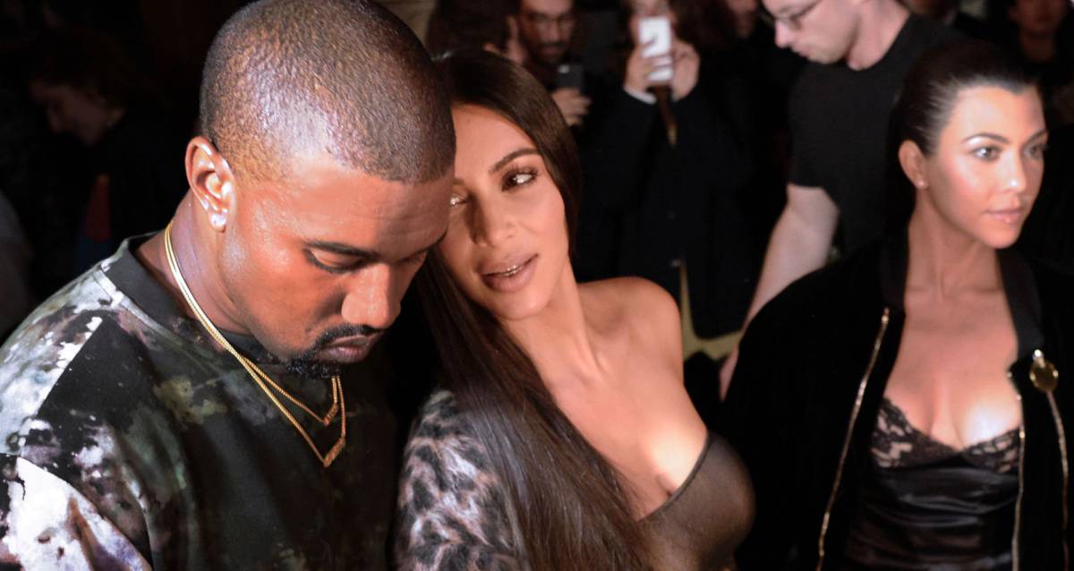Kanye West e Kim Kardashian.