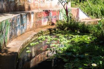Lagoa artificial na Praça da Nascente