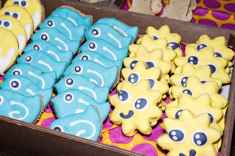 Biscoitos em uma confeitaria para pets em Madrí (Espanha)