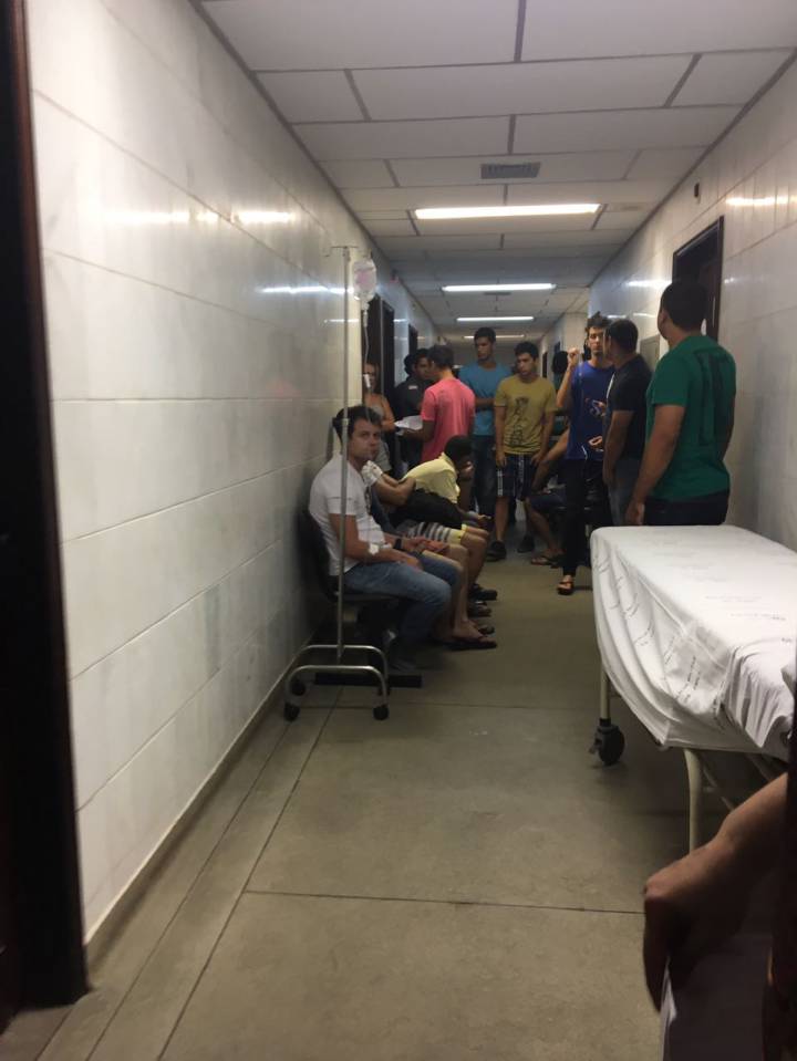 Corredor do hospital militar. Corredor do hospital militar.