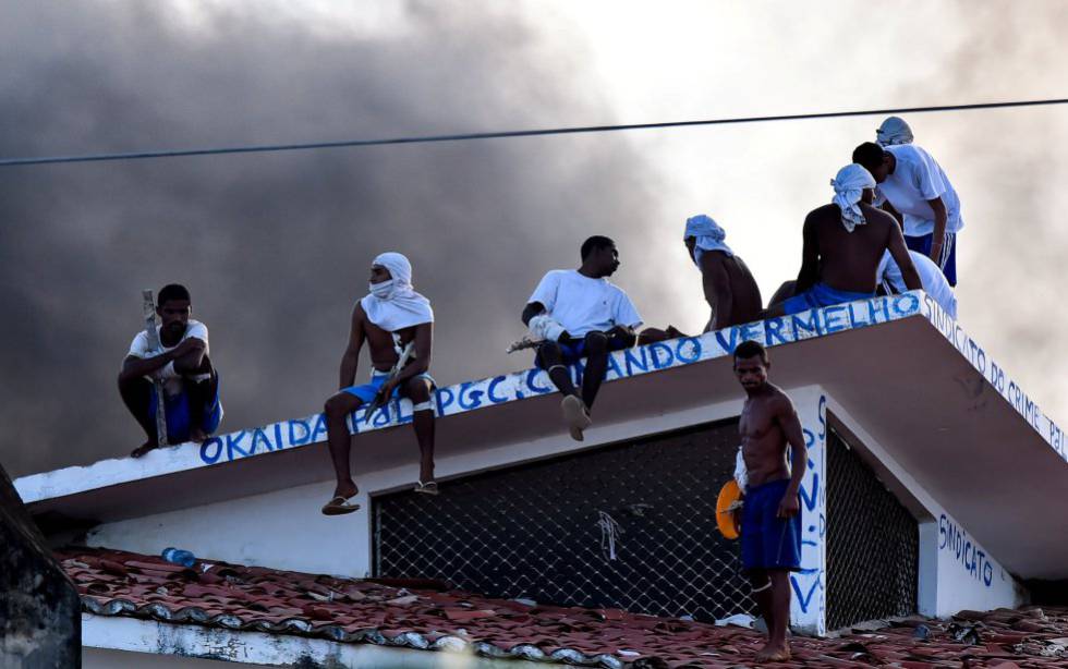 Rebelião em presídio de Alcaçuz (RN), no dia 19 de janeiro. Rebelião em presídio de Alcaçuz (RN), no dia 19 de janeiro.