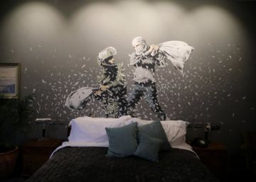 Banksy oferece quartos com vista para o muro da Palestina