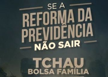 “Se a reforma da Previdência não sair, tchau, Bolsa Família”, ameaça PMDB