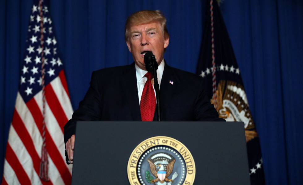 Trump em mensagem sobre o ataque de mísseis contra a Síria.