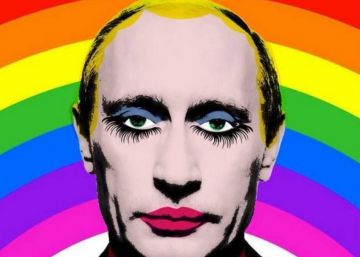 Rússia declara ilegal compartilhar esta imagem de Putin maquiado Rússia declara ilegal compartilhar esta imagem de Putin maquiado