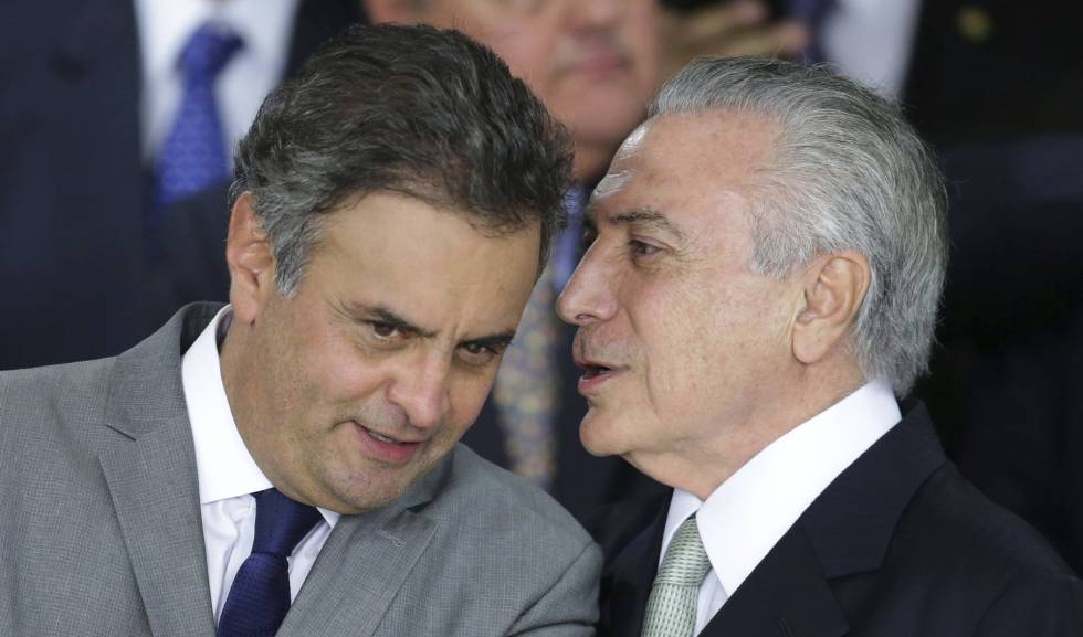 Aécio Neves e Michel Temer