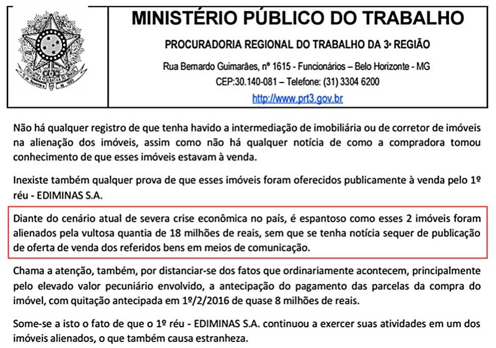 Parecer do MPT-MG pede quebra de sigilo das contas da JBS.