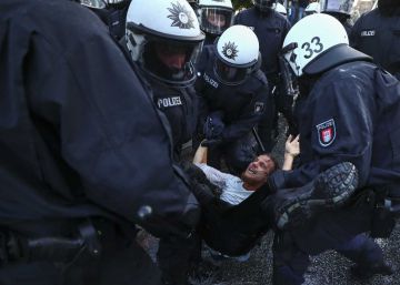 G20 começa com choques entre manifestantes e polícia em Hamburgo