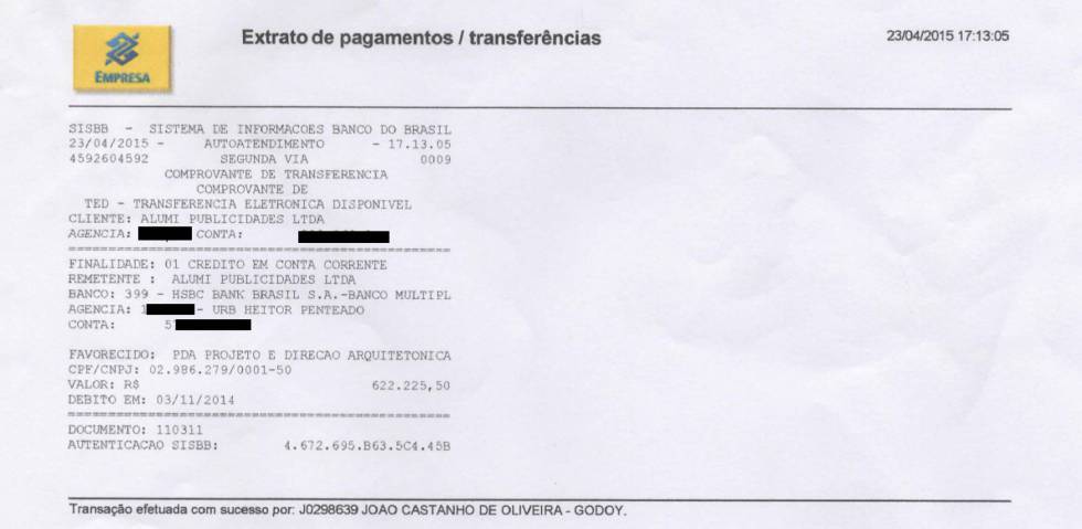 Pagamento para empresa do coronel Lima, que sócio da Engevix mencionou em tentativa de delação