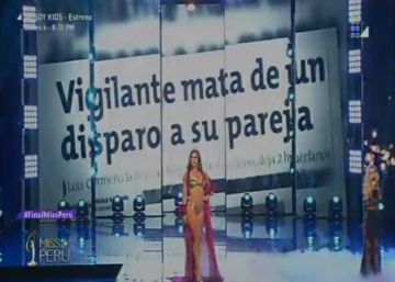 Candidatas a Miss Peru apresentam números de feminicídios em vez de suas medidas