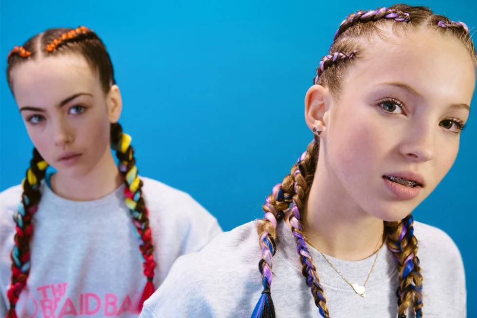 Lila Moss na campanha da The Braid Bar.