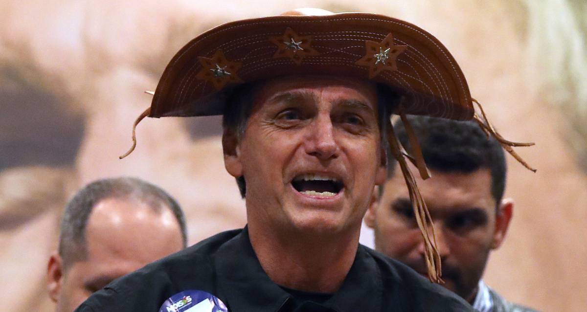 Bolsonaro, em entrevista coletiva dia 11 no Rio de Janeiro.rn rn