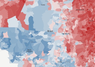 Bolsonaro divide o Brasil: arrasa nas cidades mais brancas e mais ricas