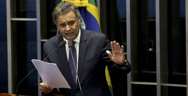 Aécio Neves se defende das acusações de ter recebido propina da Odebrecht, em dezembro de 2017