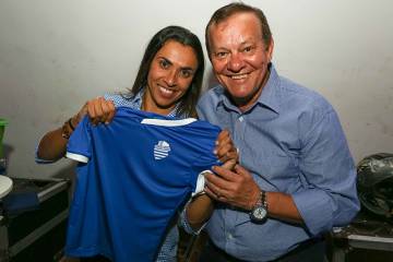 Marta e o presidente Rafael Tenório.