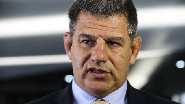 Gustavo Bebianno antes de reunião com o ministro Sérgio Moro, em Brasília, no dia 14 de janeiro