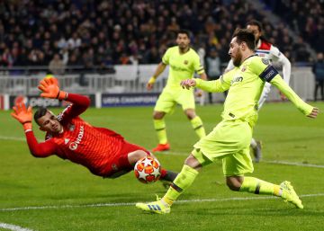 Em noite dos goleiros, Barcelona e Lyon empatam pela Champions League