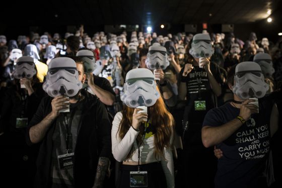Acte de 'Star Wars' als cinemes Cinesa Diagonal.