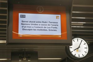 La pantalla informava de l'avaria.