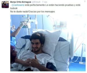 Sainz, després de l'accident: “Ja penso a convèncer els metges per córrer”