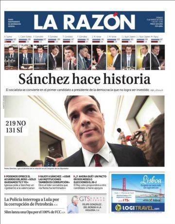Investidura, final de la primera ronda