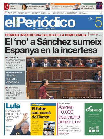 Investidura, final de la primera ronda