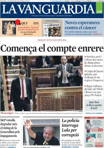 Investidura, final de la primera ronda