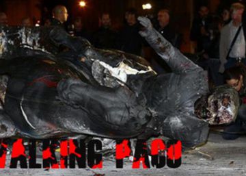 L’estàtua de Franco ja no hi és però continua mutant a la xarxa
