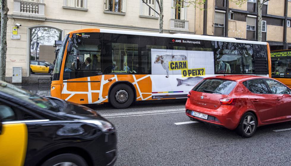 L'autobús contra l'homofòbia que circula per Sant Boi.