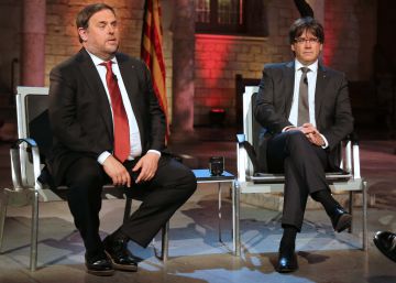 Puigdemont, Junqueras, Sanchis, una entrevista amable