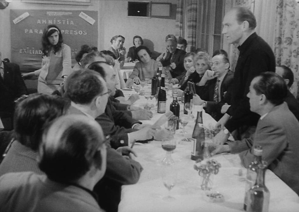 Marcos Ana, recitant durant un esmorzar de comunió a Dresden.