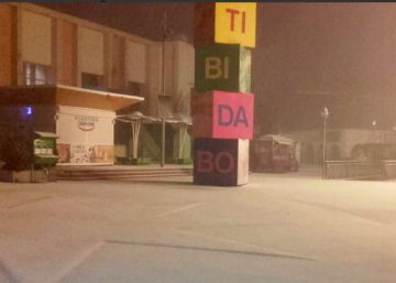 La neu enfarina el Tibidabo