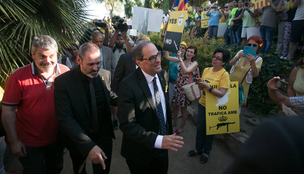 Quim Torra a la protesta convocada por l'ANC.