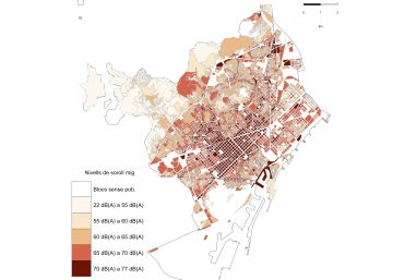 El 88% de les illes de cases de Barcelona estan exposades a alts nivells de soroll