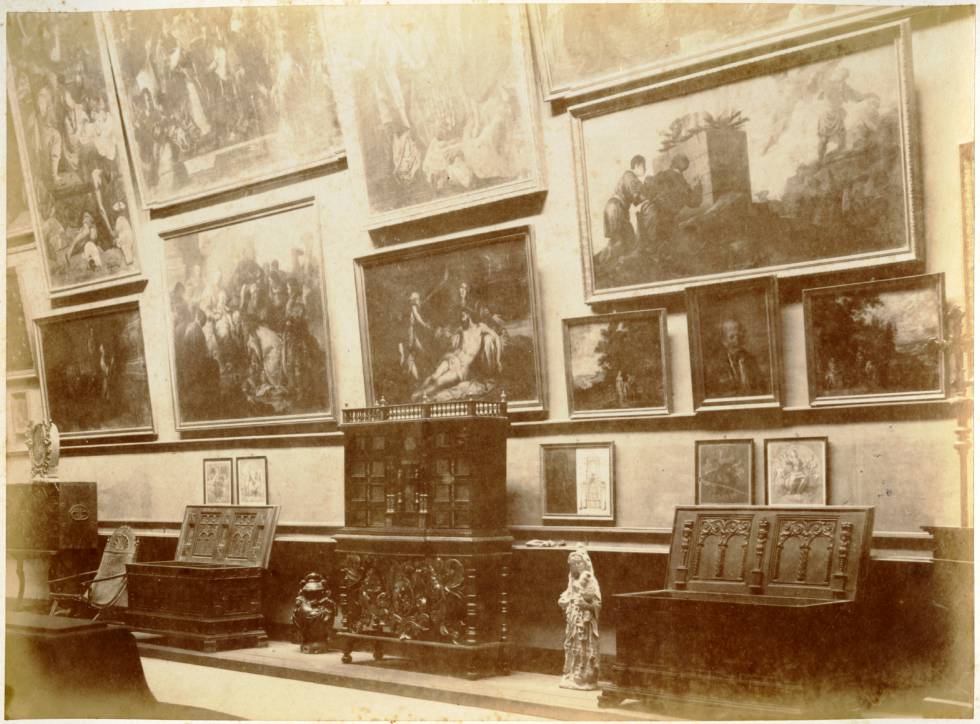 El Museu Víctor Balaguer en 1884, con les obres del Prado