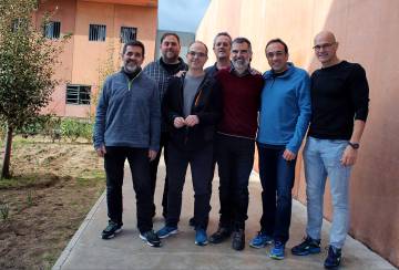 Els consellers i líders independentistes, a la de Lledoners, al novembre.