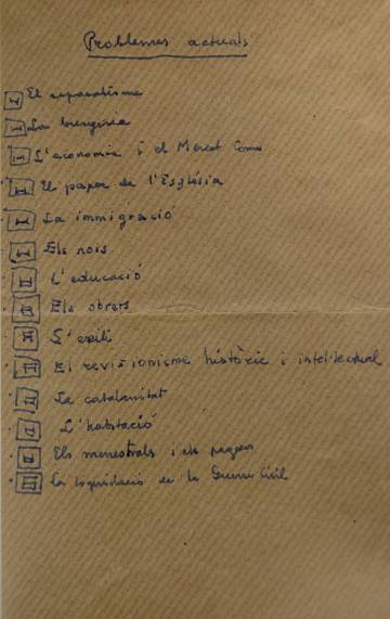 Una nota manuscrita amb els